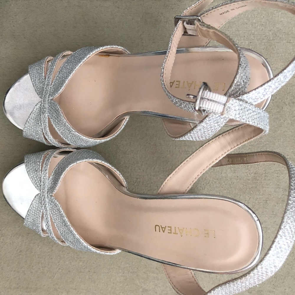 Le Chateau silver heels